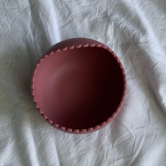 Ali+Oli Silicone Suction Bowl Dusty Rose Baby Feeding Dish - Picture 2 of 4